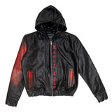 Elevate Star Leather Jacket - Crimson