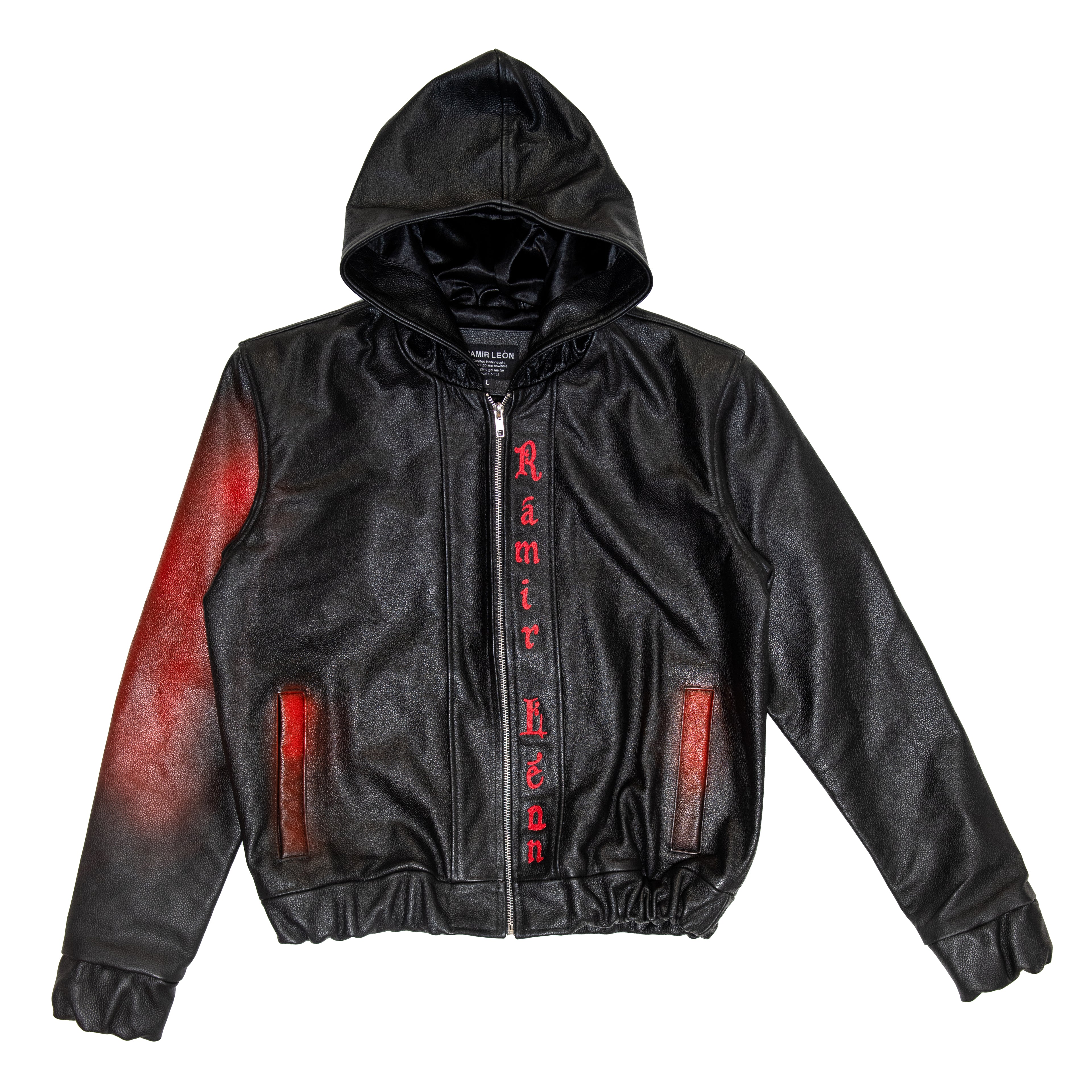 Elevate Star Leather Jacket - Crimson
