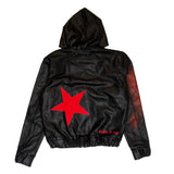 Elevate Star Leather Jacket - Crimson