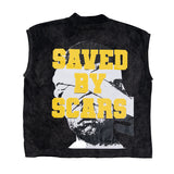 Saved By Scars Sleeveless Cropped Tee