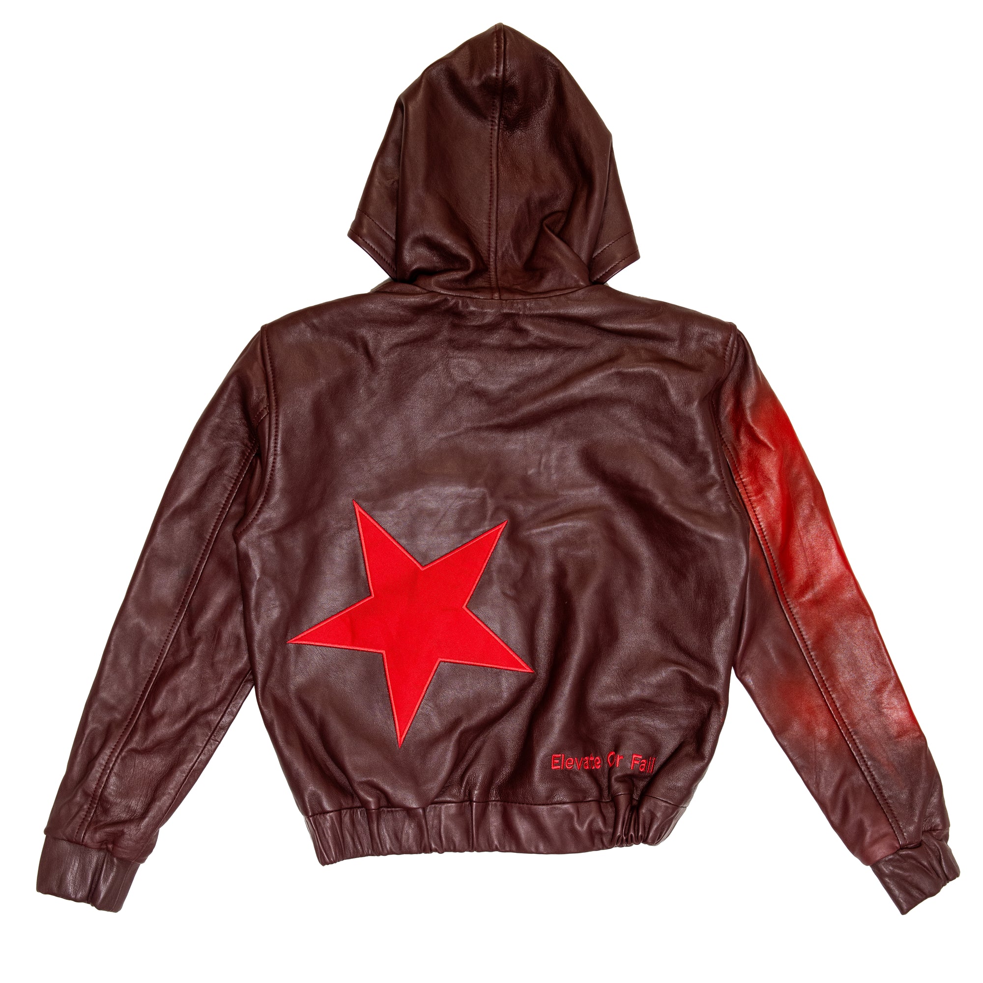 Elevate Star Leather Jacket – Oxblood