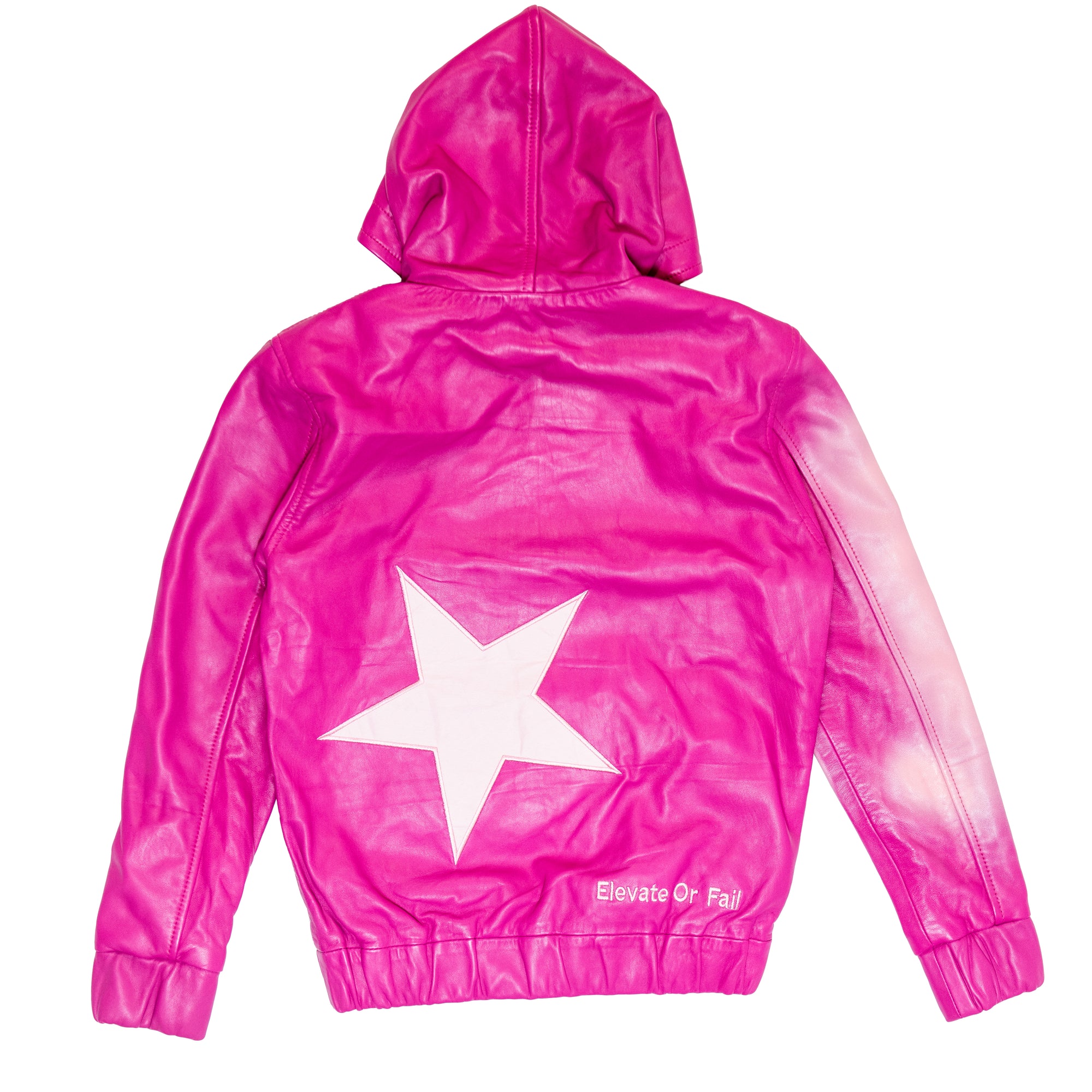 Elevate Star Leather Jacket – Pink