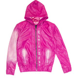 Elevate Star Leather Jacket – Pink
