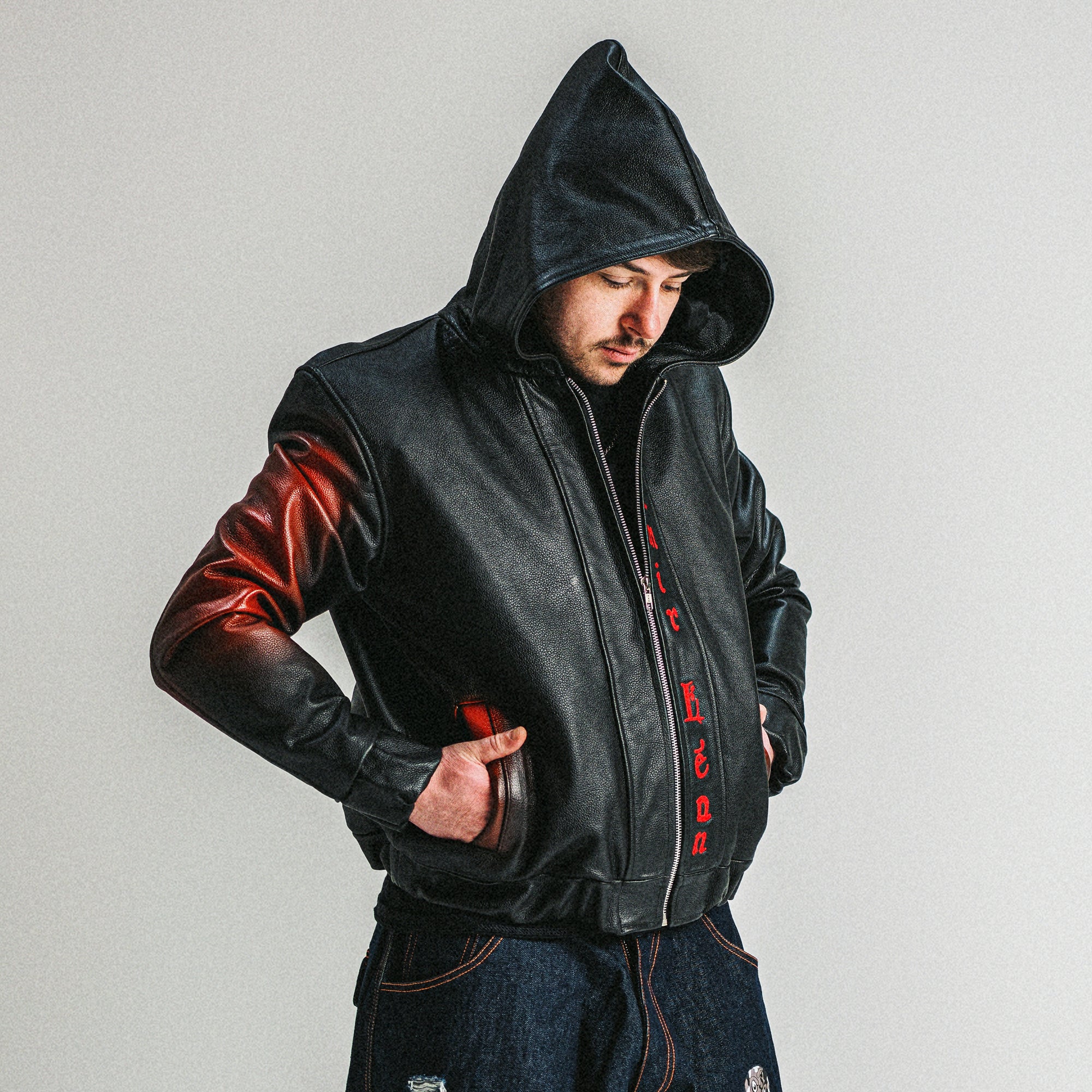 Elevate Star Leather Jacket - Crimson